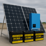 Αυτόνομο φωτοβολταϊκό σύστημα για ημερήσια παραγωγή 7,5  κιλοβατώρες ημερησίως