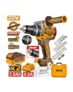 Κρουστικό Δραπανοκατσάβιδο Compact Μπαταρίας 20V Li-Ion 166Nm με Jacobs Τσοκ CIDLI201668E Ingco