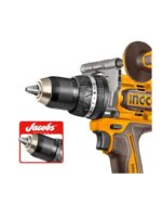 Κρουστικό Δραπανοκατσάβιδο Compact Μπαταρίας 20V Li-Ion 166Nm με Jacobs Τσοκ CIDLI201668E Ingco - Image 3